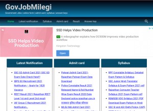 How govjobmilegi.com looks like on a tablet such as an iPad.