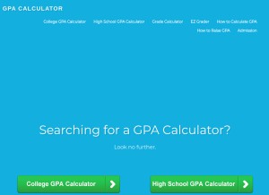 How gpacalculator.net looks like on a tablet such as an iPad.