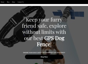 How gpsdogfence.store looks like on a tablet such as an iPad.