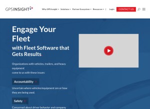 How gpsinsight.com looks like on a tablet such as an iPad.