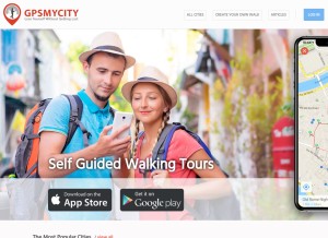 How gpsmycity.com looks like on a tablet such as an iPad.