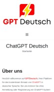 How gptdeutsch.de looks like on a mobile device such as an iPhone.
