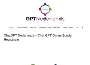 How gptnederlands.nl looks like on a tablet such as an iPad.