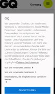 How gq-magazin.de looks like on a mobile device such as an iPhone.