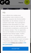 How gqmagazine.fr looks like on a mobile device such as an iPhone.