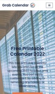 How grabcalendar.com looks like on a mobile device such as an iPhone.