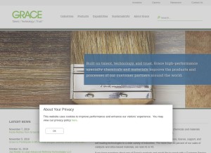 How grace.com looks like on a tablet such as an iPad.