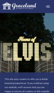 How graceland.com looks like on a mobile device such as an iPhone.