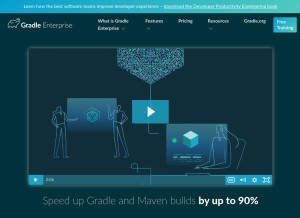 How gradle.com looks like on a tablet such as an iPad.