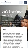 How graduateprogram.org looks like on a mobile device such as an iPhone.