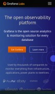 How grafana.net looks like on a mobile device such as an iPhone.