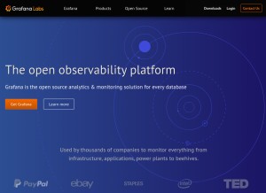How grafana.org looks like on a tablet such as an iPad.