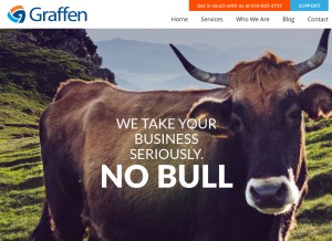 How graffen.com looks like on a tablet such as an iPad.