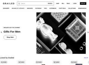 How grailed.com looks like on a tablet such as an iPad.