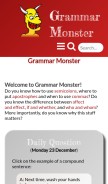 How grammar-monster.com looks like on a mobile device such as an iPhone.