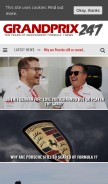 How grandprix247.com looks like on a mobile device such as an iPhone.