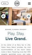 How grandsierraresort.com looks like on a mobile device such as an iPhone.