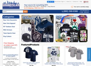 How grandslamnewyork.com looks like on a tablet such as an iPad.