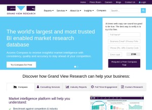 How grandviewresearch.com looks like on a tablet such as an iPad.