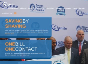 How granitenet.com looks like on a tablet such as an iPad.