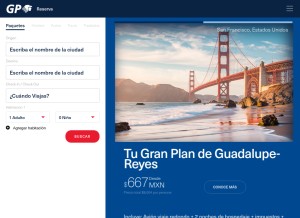How granplan.com looks like on a tablet such as an iPad.