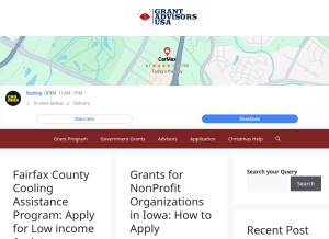 How grantadvisorsusa.com looks like on a tablet such as an iPad.