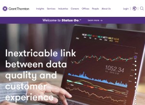 How grantthornton.com looks like on a tablet such as an iPad.