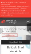 How grapesc.cz looks like on a mobile device such as an iPhone.