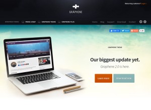 How graphene-theme.com looks like on a tablet such as an iPad.