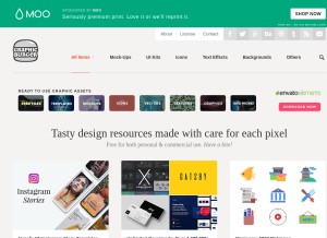 How graphicburger.com looks like on a tablet such as an iPad.