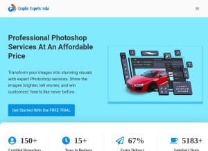 How graphicexpertsindia.com looks like on a tablet such as an iPad.