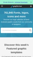 How graphicriver.net looks like on a mobile device such as an iPhone.