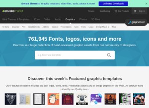 How graphicriver.net looks like on a tablet such as an iPad.