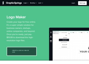How graphicsprings.com looks like on a tablet such as an iPad.
