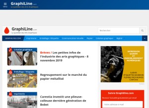 How graphiline.com looks like on a tablet such as an iPad.