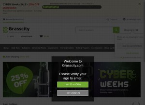 How grasscity.com looks like on a tablet such as an iPad.