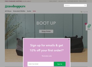 How grasshoppers.com looks like on a tablet such as an iPad.