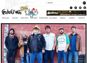 How gratefulweb.com looks like on a tablet such as an iPad.