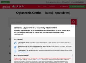 How gratka.pl looks like on a tablet such as an iPad.