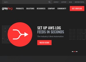 How graylog.org looks like on a tablet such as an iPad.