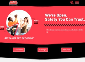 How greasemonkeyauto.com looks like on a tablet such as an iPad.