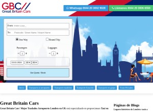 How greatbritaincars.es looks like on a tablet such as an iPad.