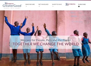 How greatergood.com looks like on a tablet such as an iPad.