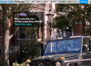 How greatfallstribune.com looks like on a tablet such as an iPad.