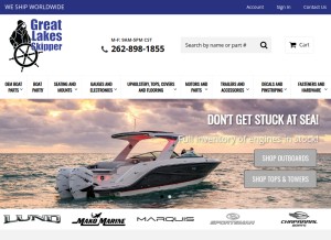 How greatlakesskipper.com looks like on a tablet such as an iPad.