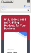 How greatland.com looks like on a mobile device such as an iPhone.