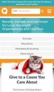 How greatnonprofits.org looks like on a mobile device such as an iPhone.