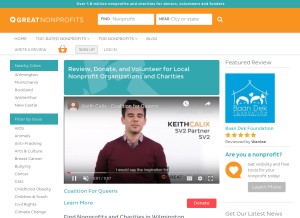 How greatnonprofits.org looks like on a tablet such as an iPad.