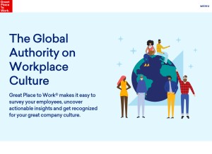 How greatplacetowork.com looks like on a tablet such as an iPad.