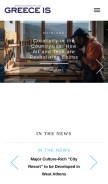 How greece-is.com looks like on a mobile device such as an iPhone.